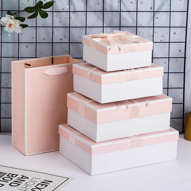 粉色礼盒空盒包装盒礼品盒子生日礼物盒ins口红香水大号女母亲节