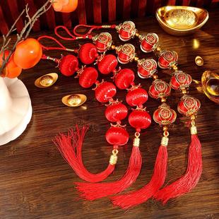 新年乔迁装饰用品福字小灯笼串2026新款马年五连串小宫灯灯笼挂饰