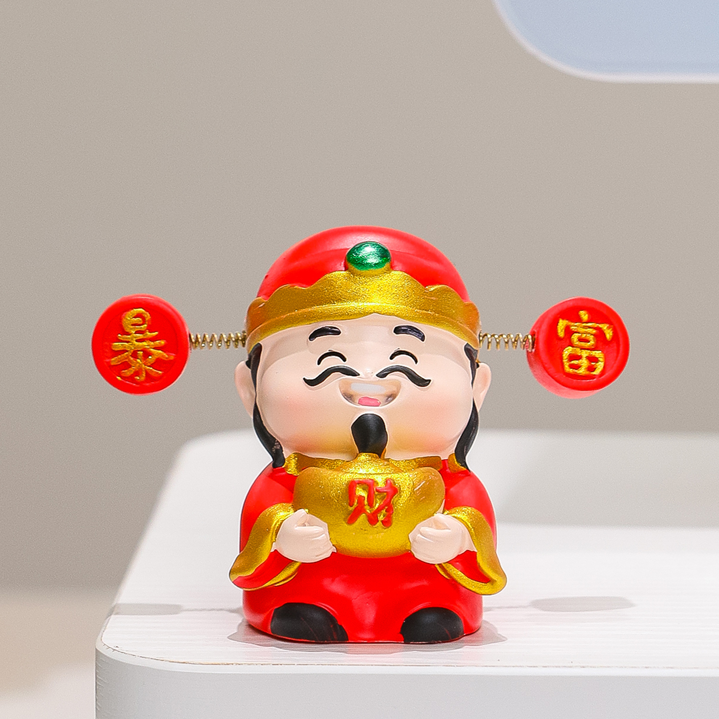 打工人工位情绪稳定小摆件财神爷