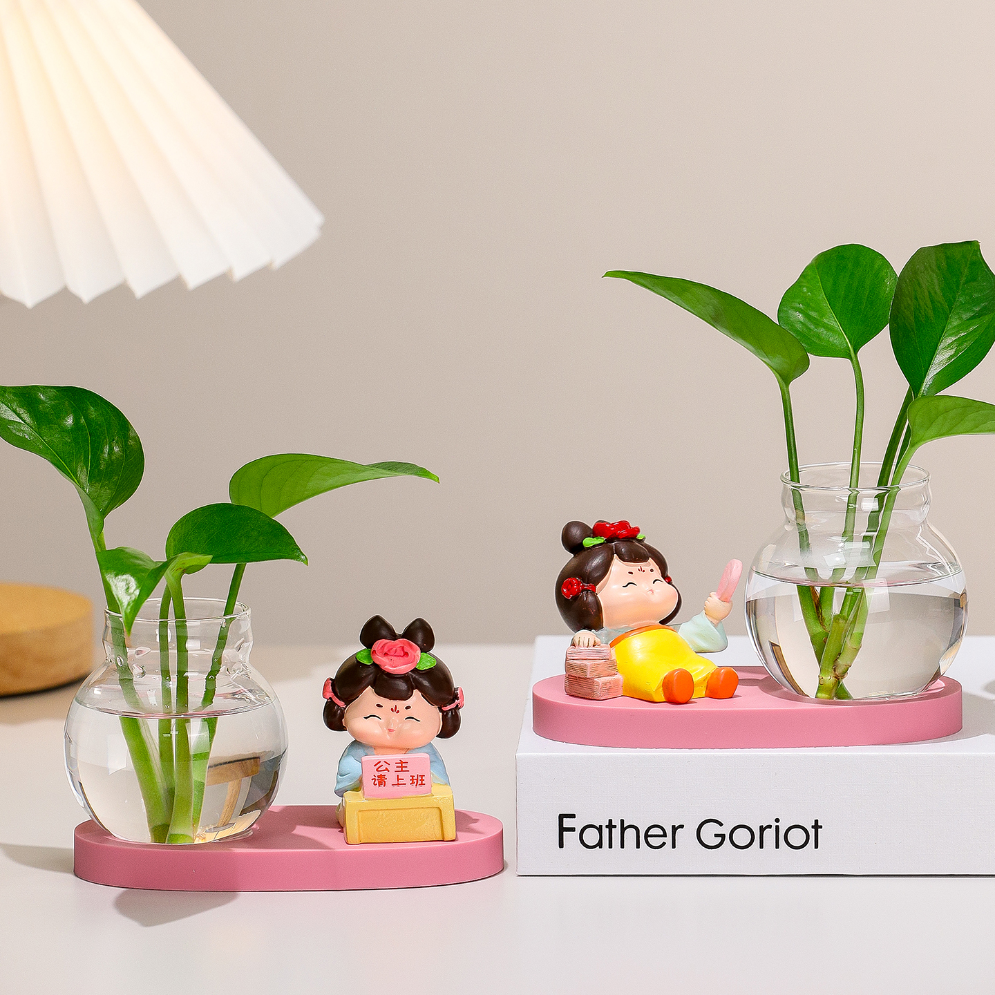 唐仕女治愈系小花瓶桌面装饰摆件