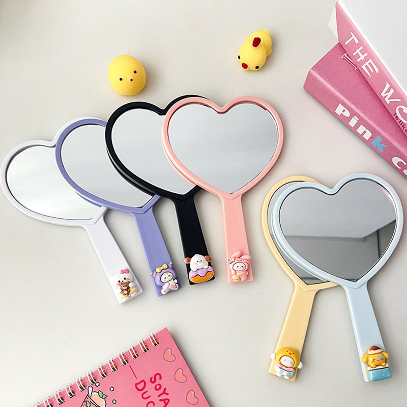 新款卡通手持化妆镜随身便携可爱迷你小镜子女学生宿舍补妆美容