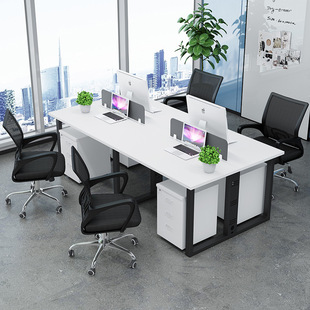 6位桌 员工办公桌四人位办公桌椅组合六人位简约现代办公家具2