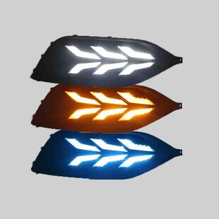 适用于17-19款君威日行灯别克君威前雾灯前杠改装led装饰灯