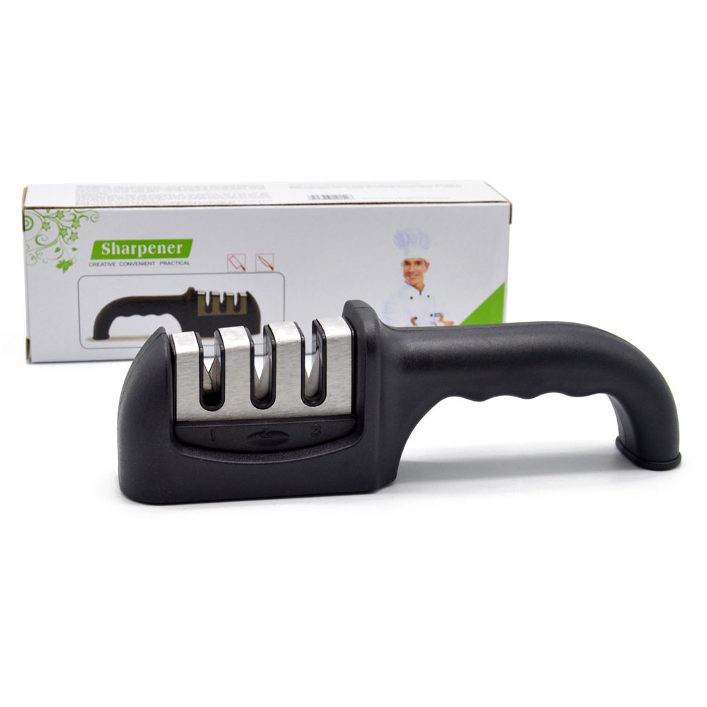 家用磨刀器 钨钢金刚石磨刀工具 厨房磨刀石手动磨刀器