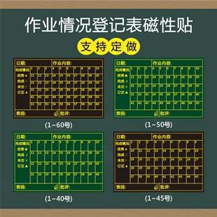 班级管理作业登记奖励表磁性黑板贴学生座位学号个人一日常规竞赛积分表磁力贴墙贴小组竞赛评比表软磁铁磁贴