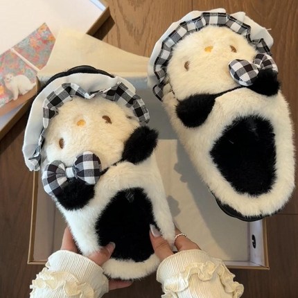 hellokitty棉拖冬季女外穿厚底拖鞋加绒月子鞋防滑可爱2024新款