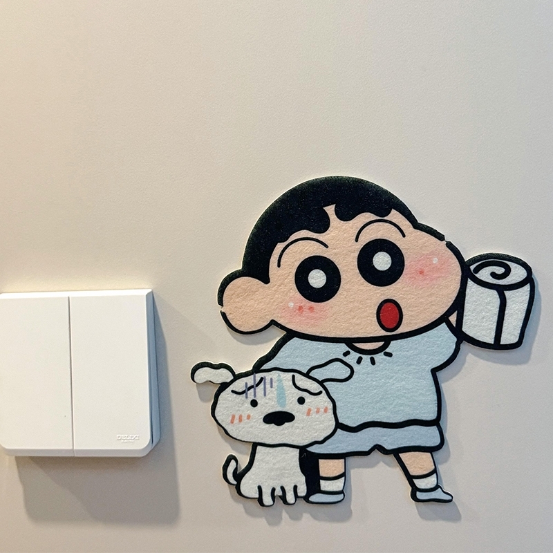 蜡笔小新墙贴瓷砖贴纸装饰客厅浴室遮丑香薰去异味持久留香卡通