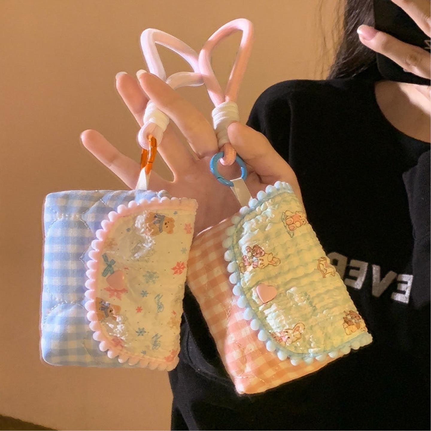 高颜值小碎花卫生巾收纳包学生便携月事包姨妈包可爱手提迷你小包