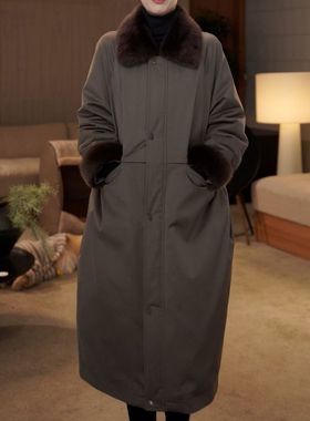 高档时尚百搭保暖羽绒服外套女2025冬季新款通勤气质显瘦长款大衣