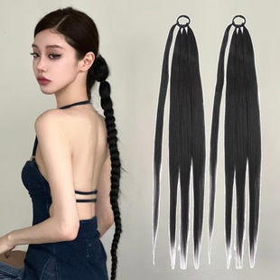 可编假发马尾脏辫麻花长辫仿真街拍直播吸粉神器欧美风辣妹拳击辫