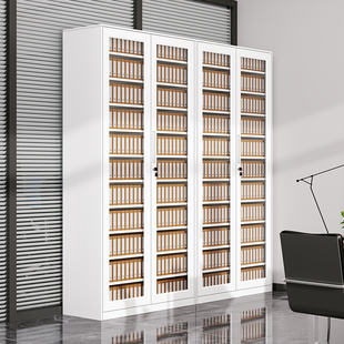 财务凭证柜专用办公室文件柜铁皮资料柜档案柜2米带锁储物收纳柜