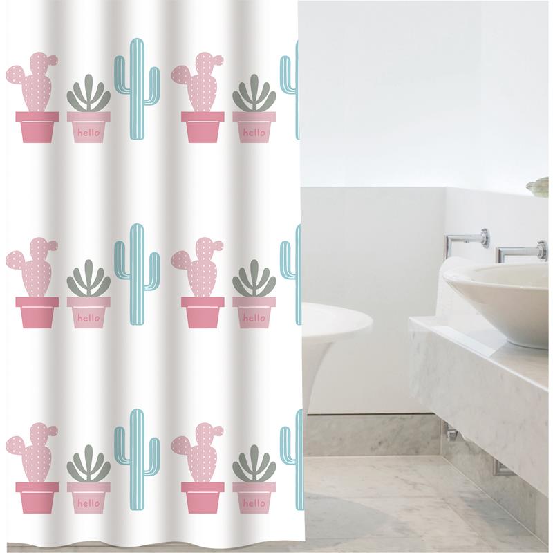 动动手浴室防水加厚浴帘免打孔洗澡淋浴防水布隔断帘子挂帘