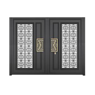 铝合金庭院门别墅大门双开门户外庭院门乡村自建房院子大门电动门