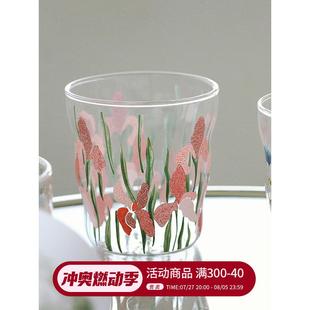 清新漂亮法式 泽滕家玻璃喝水杯子套装 夏天奶茶果汁冰凉水家用待客