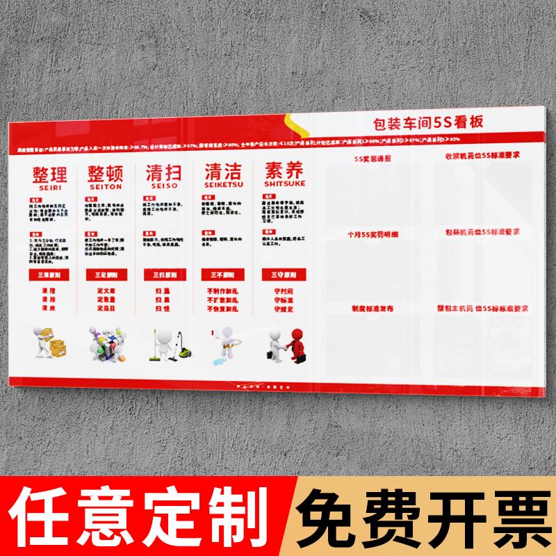 车间5S看板6S现场管理体系安全管理生产质量展板宣传栏定制公告栏