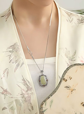 925银青云直上旦形香囊吊坠扩香