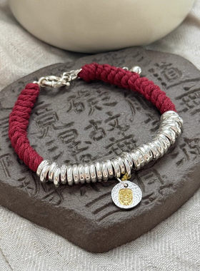 925银盘缠编织新中式百搭手链女