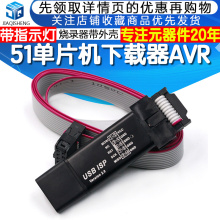 51单片机下载线 avr USBasp下载器USBisp编程烧录器 免驱动带外壳