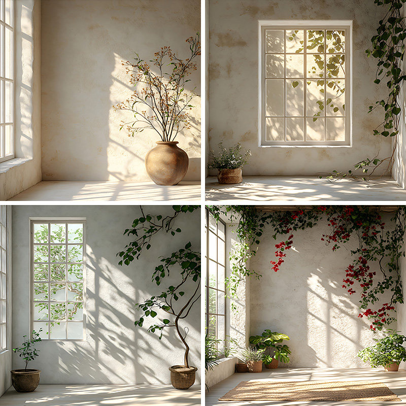 北欧风光影直播背景布3d高清2025年新款带货淘宝服装女装立体背景墙简约大气现代简约喷绘男拍照ins背景墙