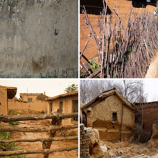 农村土墙直播背景布大尺寸高级感场景布置怀旧复旧土房子直播间背景墙可定制喷绘土房子壁纸画装修店铺