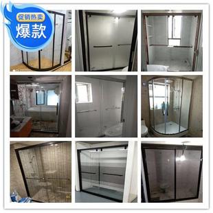 深圳香港浴屏定制铝合金不锈钢淋浴房干湿分离玻璃推拉门趟门