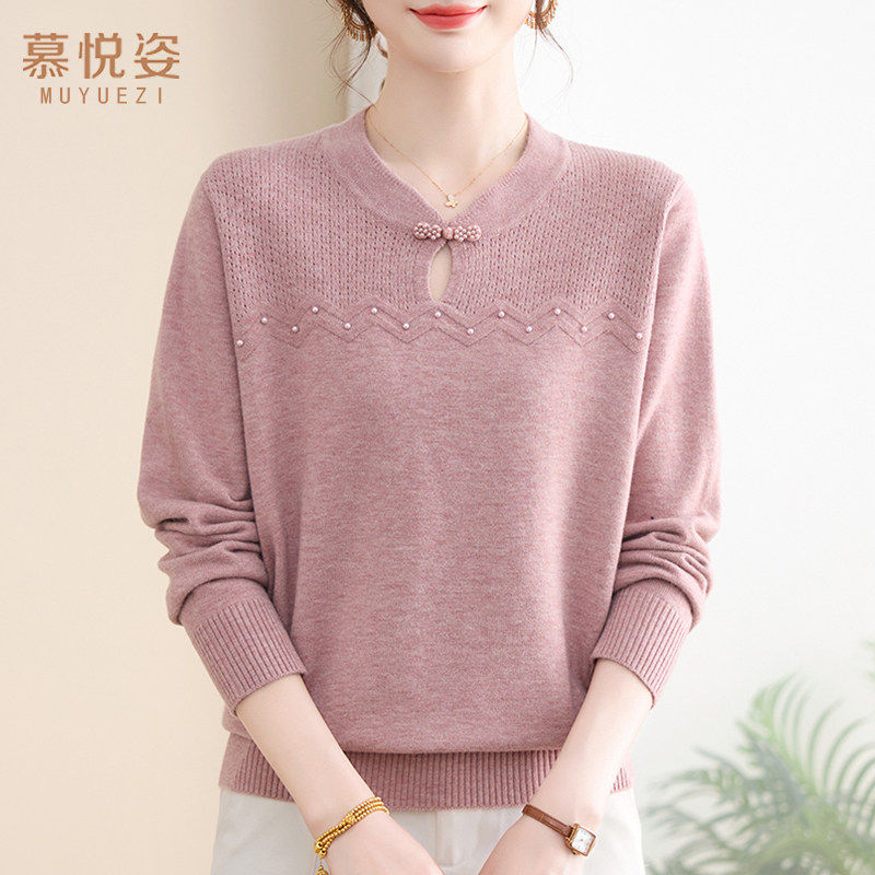 中年妈妈秋装针织衫2026