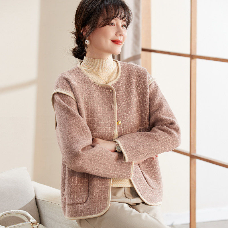 喜卉中年妈妈春装2026新款开衫外套洋派中老年女装秋冬小香风上衣