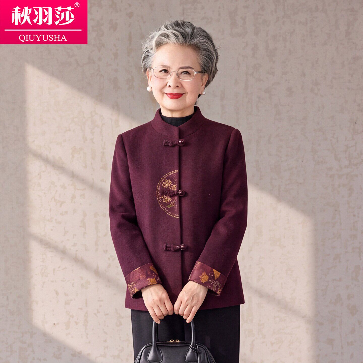 中老年妈妈装中国风立领