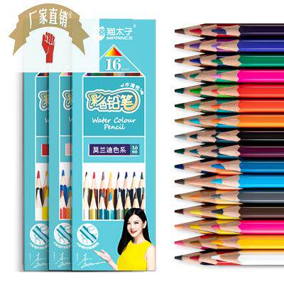 猫太子48色彩铅套装 儿童素描绘画铅笔 小学生原木水溶性彩色铅笔