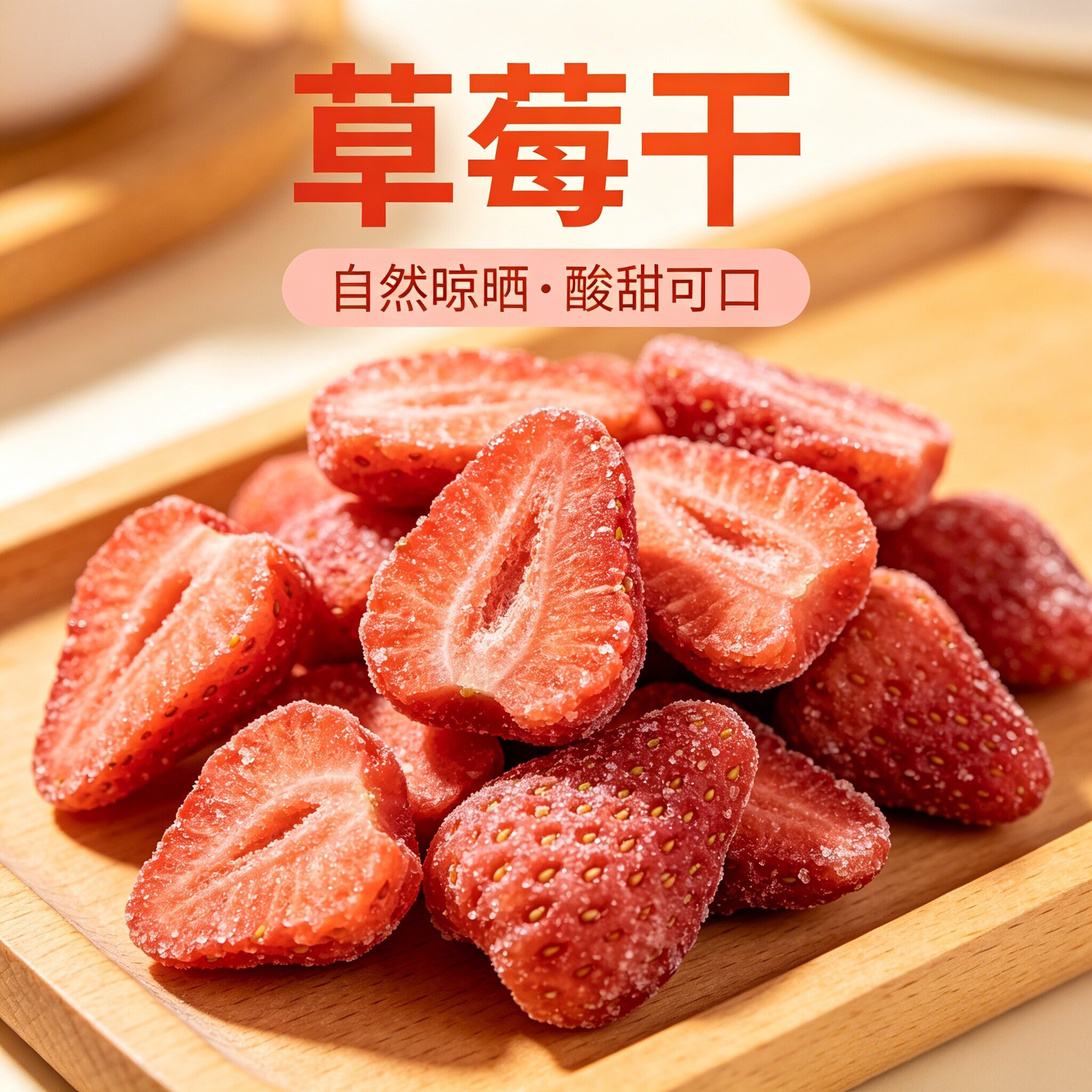 草莓干零食独立包装休闲零食200g图片