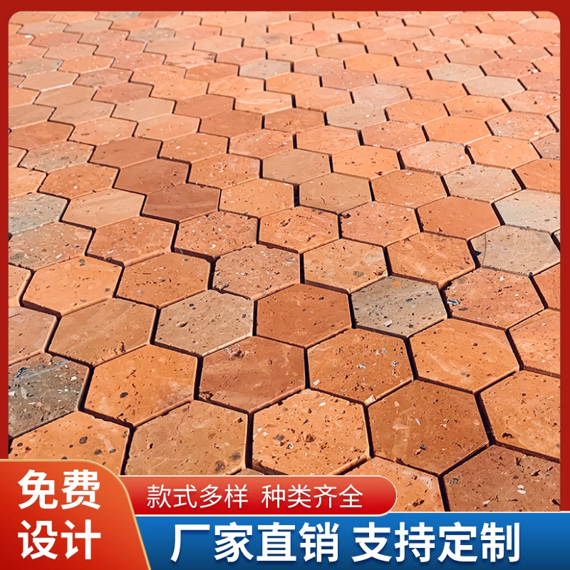 中式仿古红砖墙面砖闽南红六角