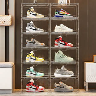 子收纳塑料省空间网红收藏鞋 aj鞋 柜透明鞋 防氧化鞋 墙 盒收纳盒球鞋