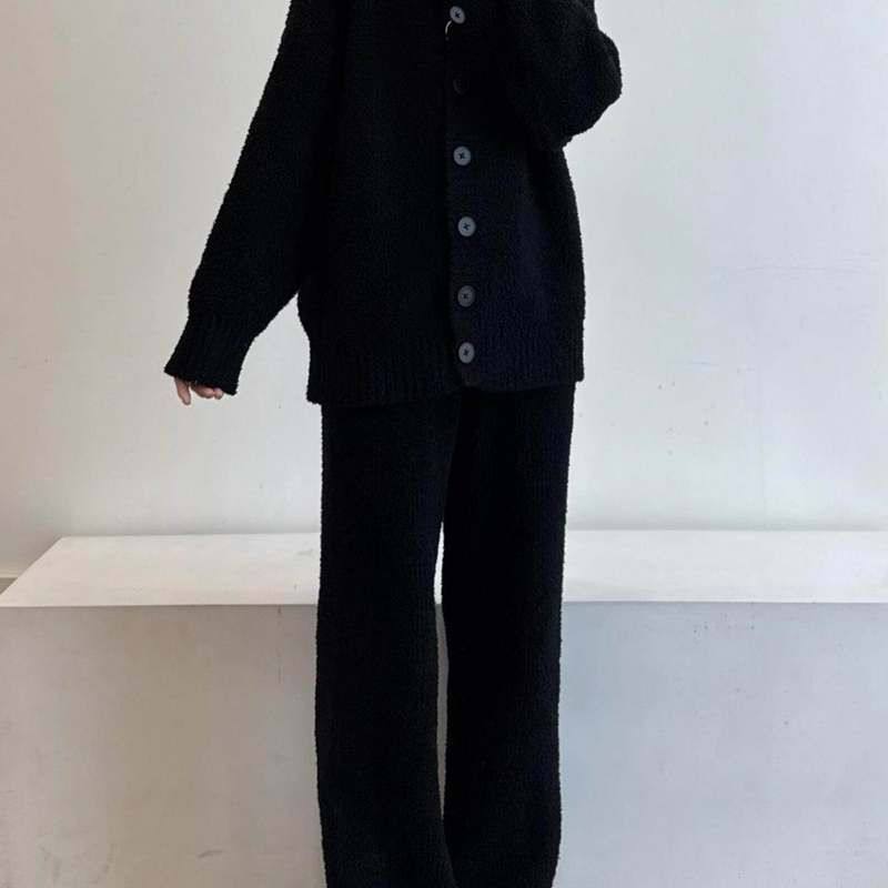 简约纯色毛绒针织睡衣女秋冬季新款半边绒大码加厚保暖家居服套装,女士内衣/男士内衣/家居服,睡衣/家居服套装,淘宝优惠券,粉丝福利购,淘宝优惠卷