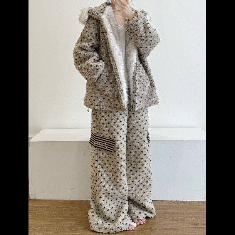 毛绒爱心波点兔耳连帽珊瑚绒睡衣女冬季保暖宽松家居服套装可外穿,女士内衣/男士内衣/家居服,睡衣/家居服套装,淘宝优惠券,粉丝福利购,淘宝优惠卷