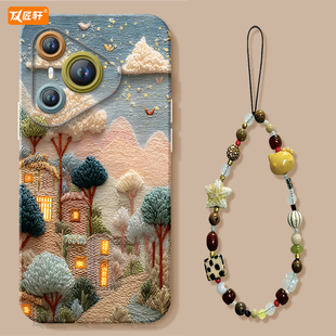 刺绣童话镇适用华为Pura80手机壳Pura70pro套p60pro p50硅胶p40保护p7o加p30全包p20高级系列p70ultra 新款