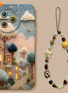 刺绣童话镇适用红米k80手机壳新款k70pro保护套K40游戏增强版小米K50至尊redmi全包k60por外壳redmik30系列