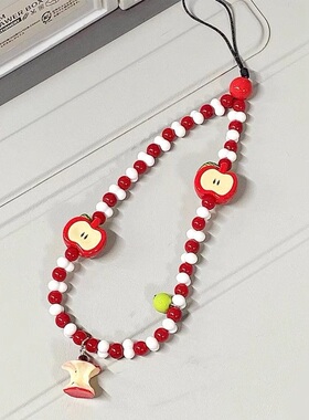 手机挂绳ins风甜酷辣妹手机链串珠手工编织高级水晶挂饰轻奢精致通用手机壳包包ccd相机链条女挂坠欧美