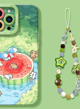 西瓜小狗适用苹果16手机壳新款iphone15promax套14pro硅胶x保护13的全包11镜头xr高级感ip12女plus外壳xs