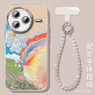 彩虹小狗適用紅米K80手機(jī)殼 保護(hù)套米全包鏡頭膜Redmi冠軍版 redmiK50女por外殼K60e至尊版 K40 小米K70pro新款