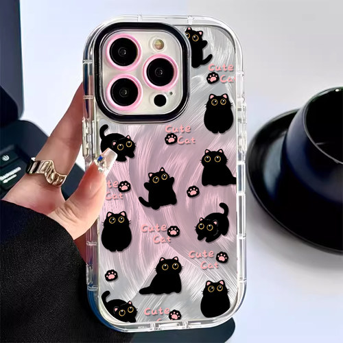 晕染猫咪适用华为荣耀100手机壳200pro女magic6套90新款80卡通70/60软X50gt透明50se红magic6至臻版x50i/3