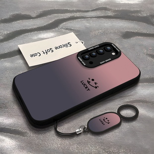 渐变笑脸适用oppoReno3手机壳Reno3pro保护套新款reon十系列女硅胶硅胶5g高级感全包镜头oppo外壳后壳