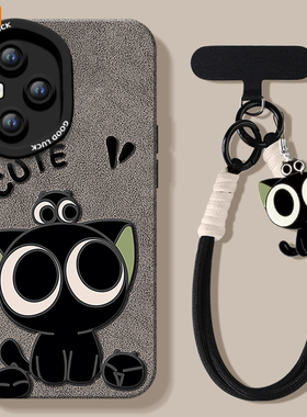 小猫适用华为荣耀400手机壳500pro新款300专用100带挂绳200硅胶50保护80镜头20s青春版90全包70外壳30软60