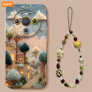 刺绣童话镇适用华为mate80pro手机壳mate80的新款套m80系列硅胶promax保护mete80十全包mata80高级感八十mt