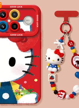 红色猫咪适用红米k80手机壳新款k70pro保护套K40游戏增强版小米K50至尊redmi全包k60por外壳redmik30系列