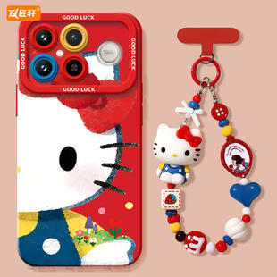 红色猫咪适用红米k80手机壳新款k70pro保护套K40游戏增强版小米K50至尊redmi全包k60por外壳redmik30系列