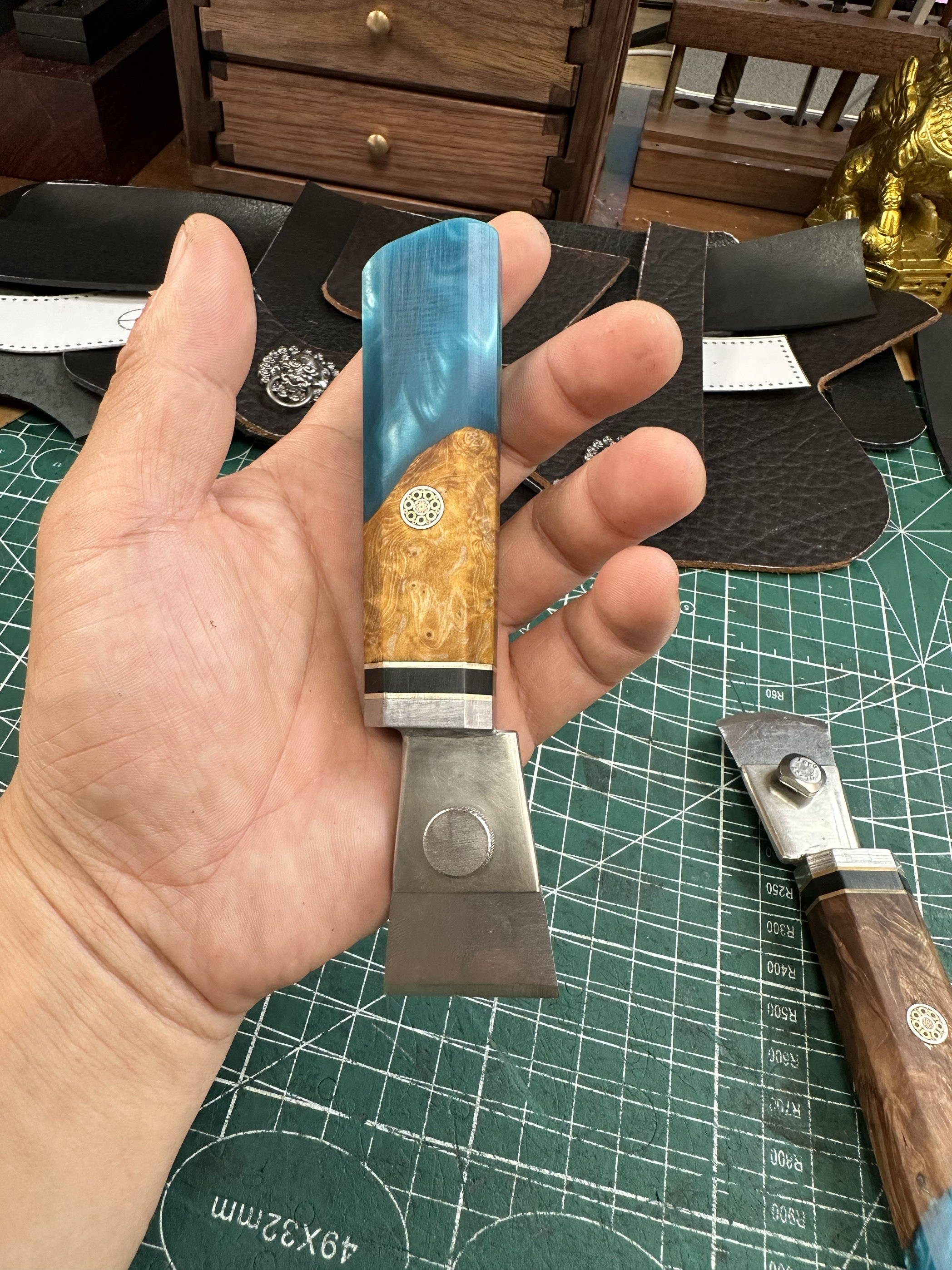 手工皮具不锈钢工具可替换刀片裁皮削薄diy开料下料皮革刀包邮