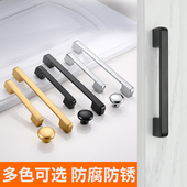 抽屉拉手美轻奢衣橱鞋 单双孔加长高档金黑色 柜子门把现代简约欧式