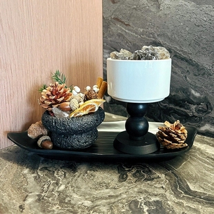 玄关装饰摆件diy材料入户门轻奢高档高级感无火香薰摆件钥匙收纳