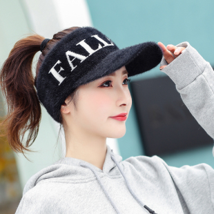 帽子女冬韩版潮毛线帽百搭时尚套头女士韩国休闲空顶帽秋天针织帽