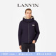 男士 LANVIN浪凡 冬休闲撞色简约鸭绒连帽羽绒服外套 6期免息
